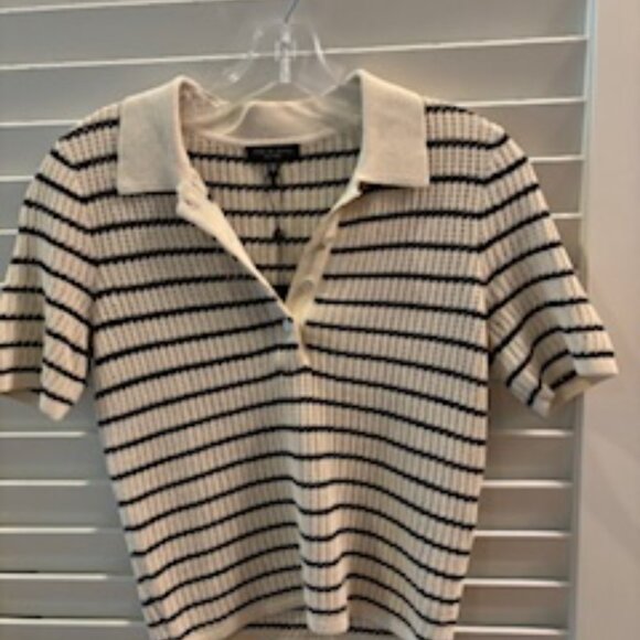 NWT RAG AND BONE VIOLA STRIPED POLO - Picture 3 of 11